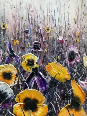 Purple And Gold Original by Robert Cox SOLD