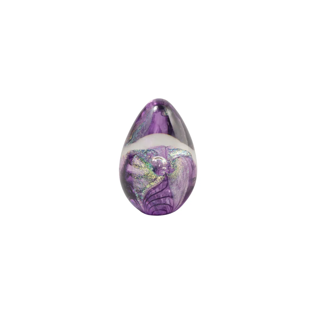 Purple Passion Flower Dichroic Egg