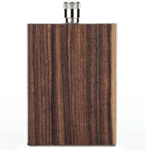 "Admiral" Wood-Paneled Flask