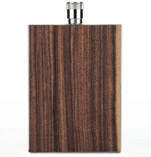 "Admiral" Wood-Paneled Flask