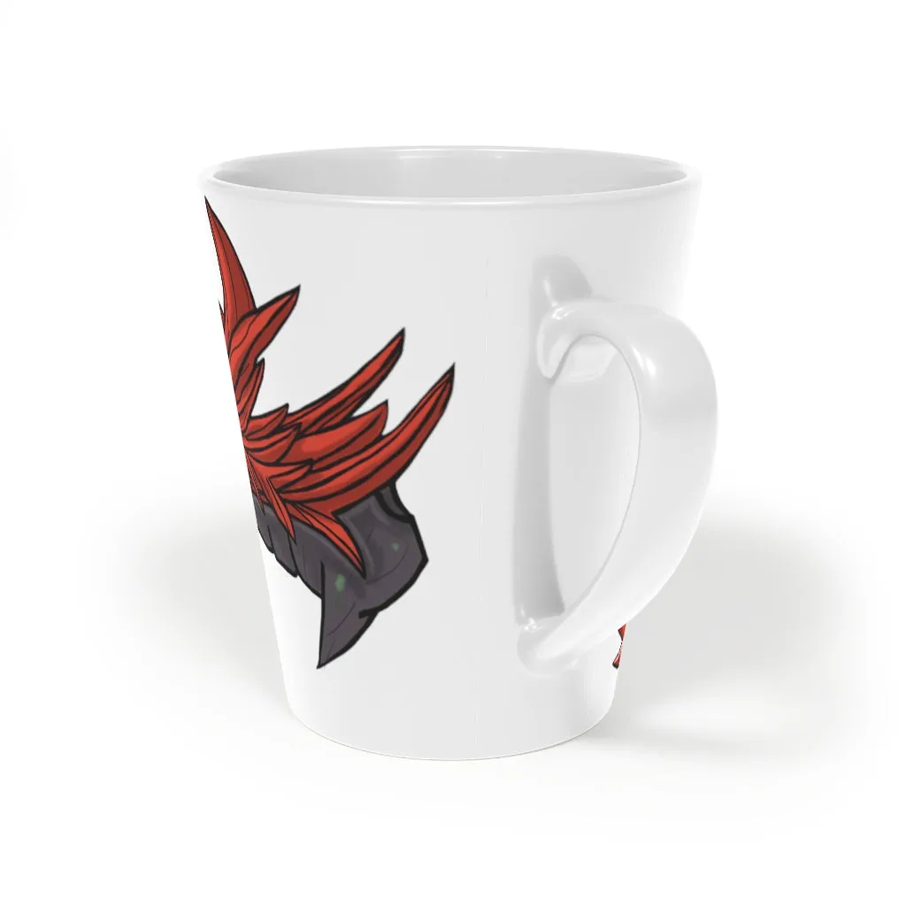 Red Black Dragon Gun Latte Mug, 12oz