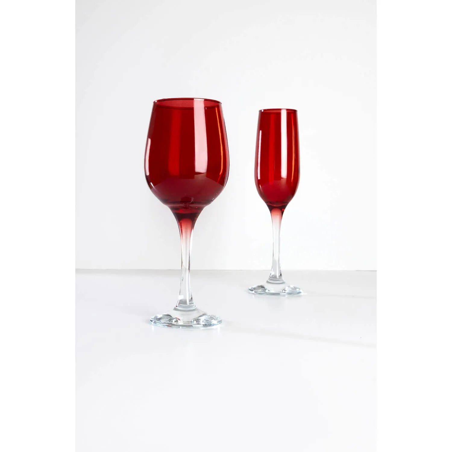 Red Champagne Glass Set of 4