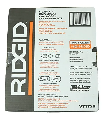 RIDGID 1-7/8" x 7' Wet/Dry Vac Hose Kit