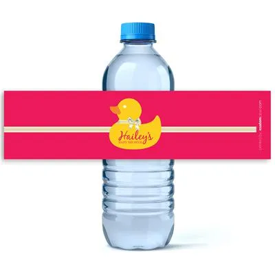 Rubber Duck Water Bottle Labels