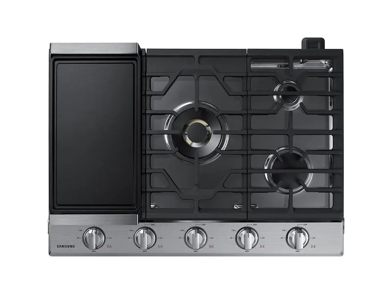 Samsung NA30N7755TS 30" Smart Gas Cooktop with 22K BTU Dual Power Burner in Stainless Steel