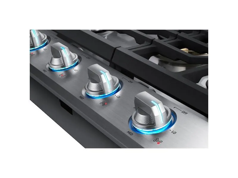 Samsung NA30N7755TS 30" Smart Gas Cooktop with 22K BTU Dual Power Burner in Stainless Steel