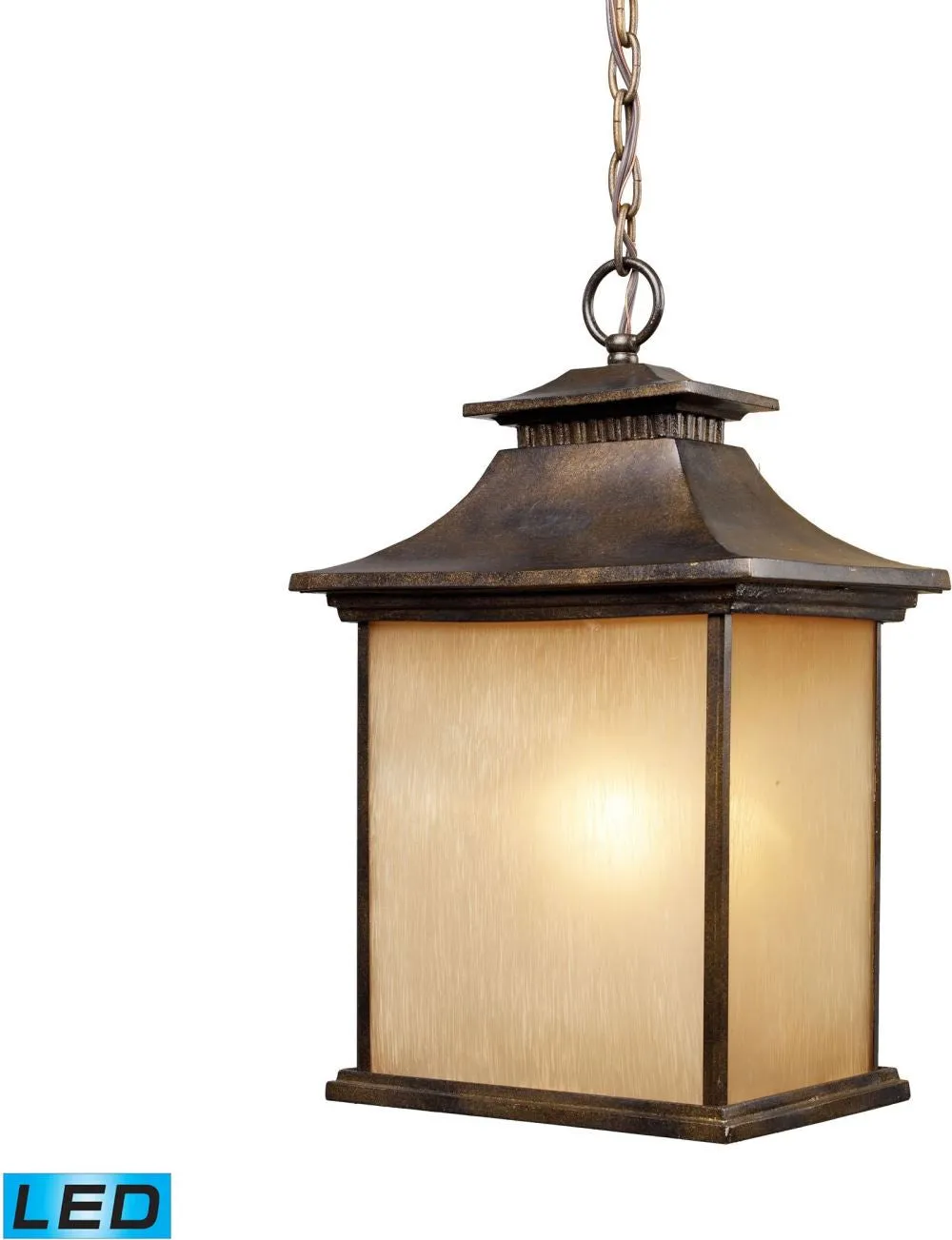 San Gabriel 1 Light Outdoor Led Pendant In Hazelnut Bronze