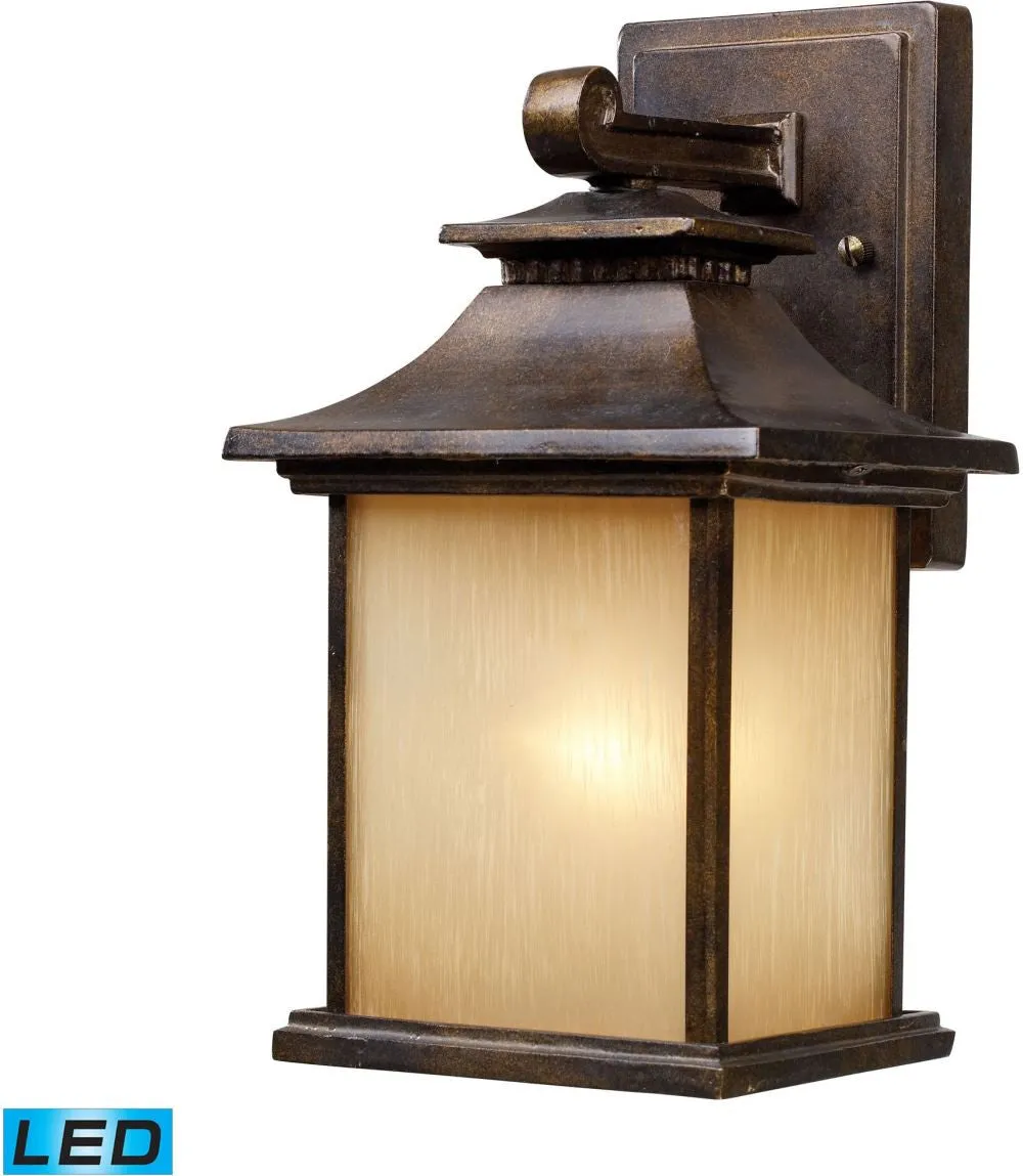 San Gabriel 1 Light Outdoor Led Sconce In Hazelnut Bronze