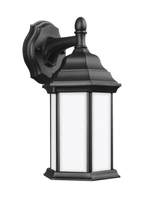 Sevier Collection - Small One Light Downlight Outdoor Wall Lantern | Finish: Black - 8338751EN3-12