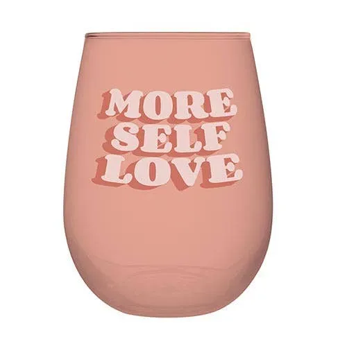 Slant - More Self Love 30oz Coral Stemless Wine Glass