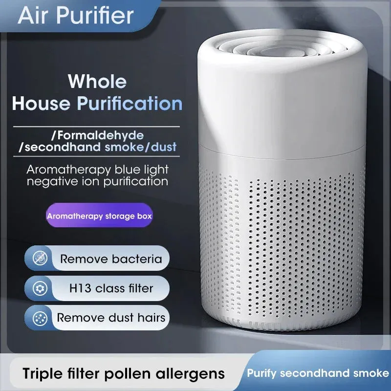 Smart Air Purifier Negative Ions Generator H12 HEPA Filter Purification Intelligent Desktop Air Purifier