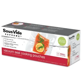 SousVide Supreme Vacuum Seal Cooking Pouches, 1 Quart/0.95 Liter, 25 qty.