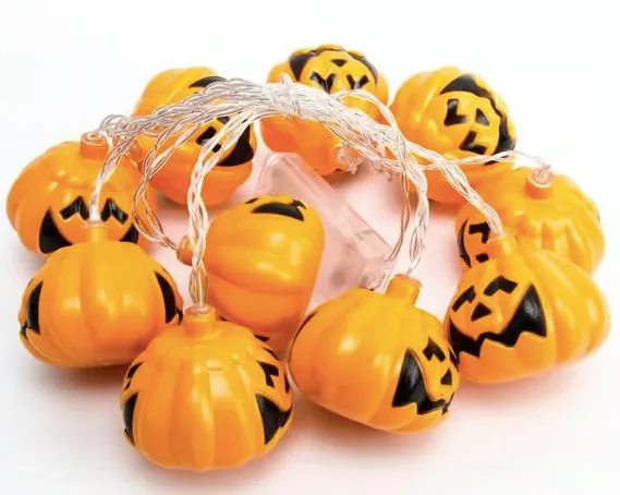 Spooky LED Pumpkin String Lights – Perfect Halloween Decoration for Your Home!