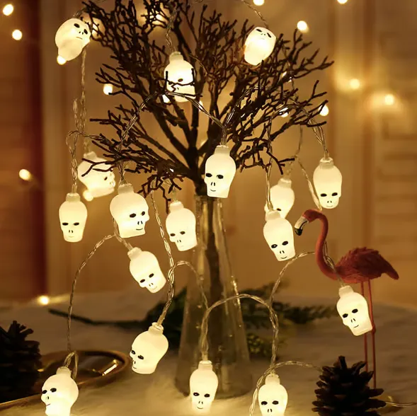 Spooky LED Pumpkin String Lights – Perfect Halloween Decoration for Your Home!