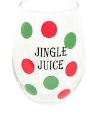 Stemless Wine Glass "Jingle Juice"