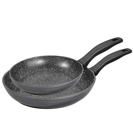 Stoneline | 6937 | Pan Set Of 2 | Frying | Diameter 24/28 Cm | Suitable For Induction Hob | Fixed Handle | Anthracite