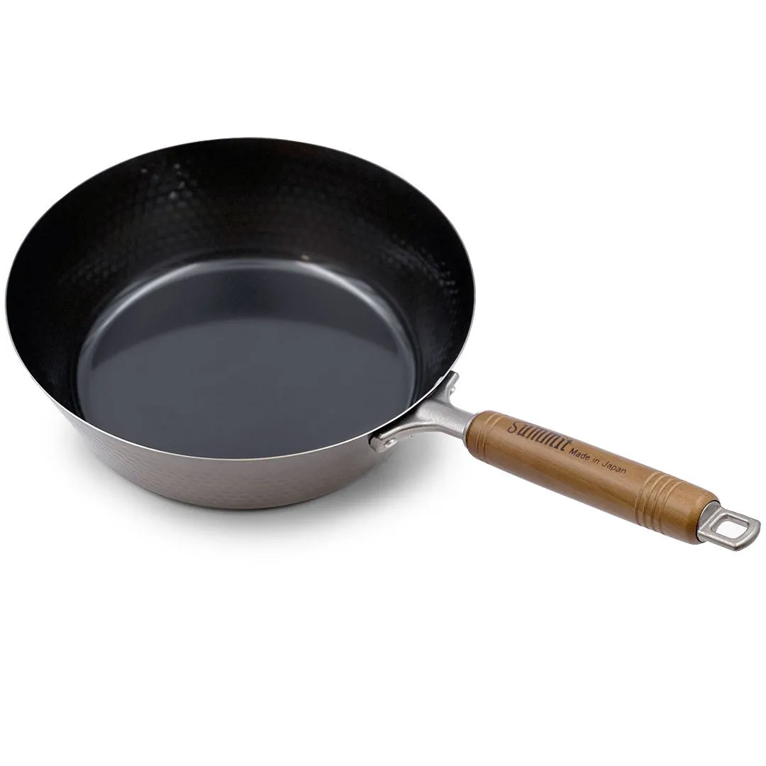 Summit Iron Hammered Frying Pan Deep 10.2" dia x 5.2" ht