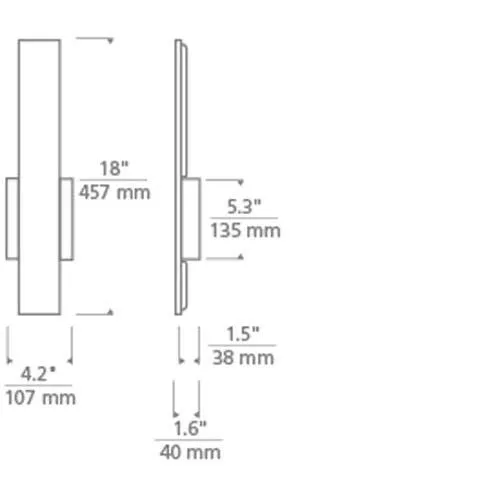 Tech Lighting 700OWBLD Blade 18 Outdoor Wall