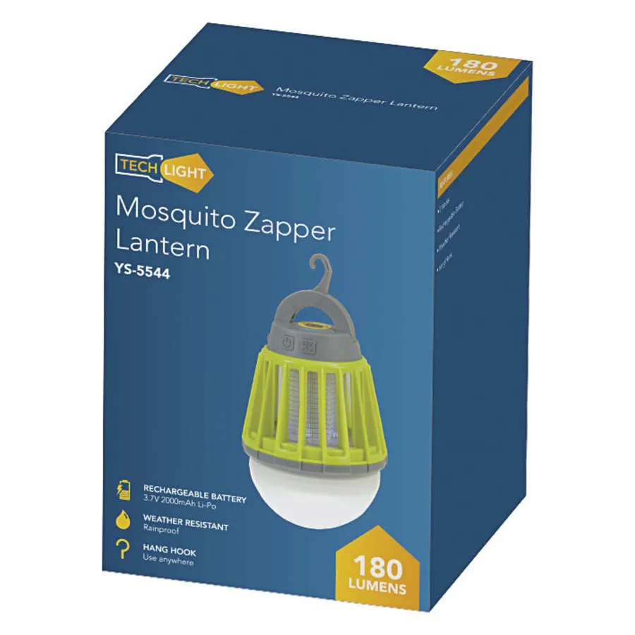 Techbrands YS5544 USB Rechargeable Mosquito Zapper with 180 Lumen LED Lantern