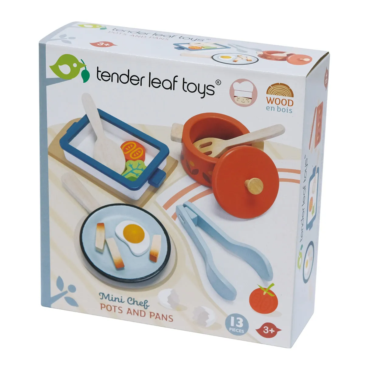 Tender Leaf Wooden Play Pots & Pans