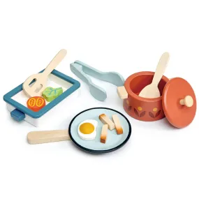 Tender Leaf Wooden Play Pots & Pans