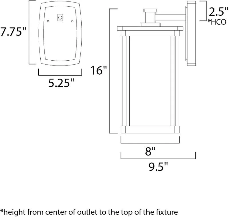 Terrace E26 Outdoor Wall Sconce