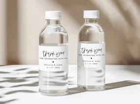 Thank You for Celebrating With Us Wedding Water Bottle Labels