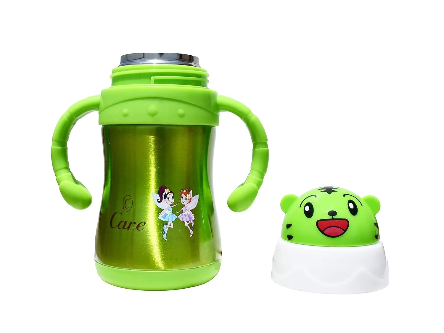 THE LITTLE LOOKERS Stainless Steel Insulated Sipper/ School Bottle with Straw, Pop up Straw & Easy Grip Handles/ Travelling Water Bottle for Kids/Children - 280ml