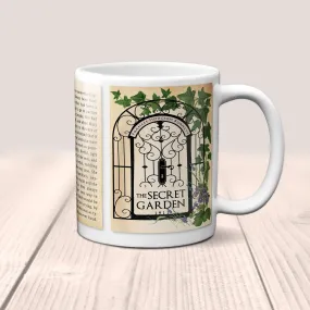 The Secret Garden by Frances Hodgson Burnett Mug. Coffee Mug with The Secret Garden Title and Book Pages,Bookish Gift,Literature Mug