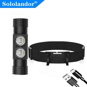 Type-C XML L2 LED Mini Headlamp High Power 1000lm Headlight 18650 Rechargeable Head Torch Camping Hunting Waterproof Flashlight