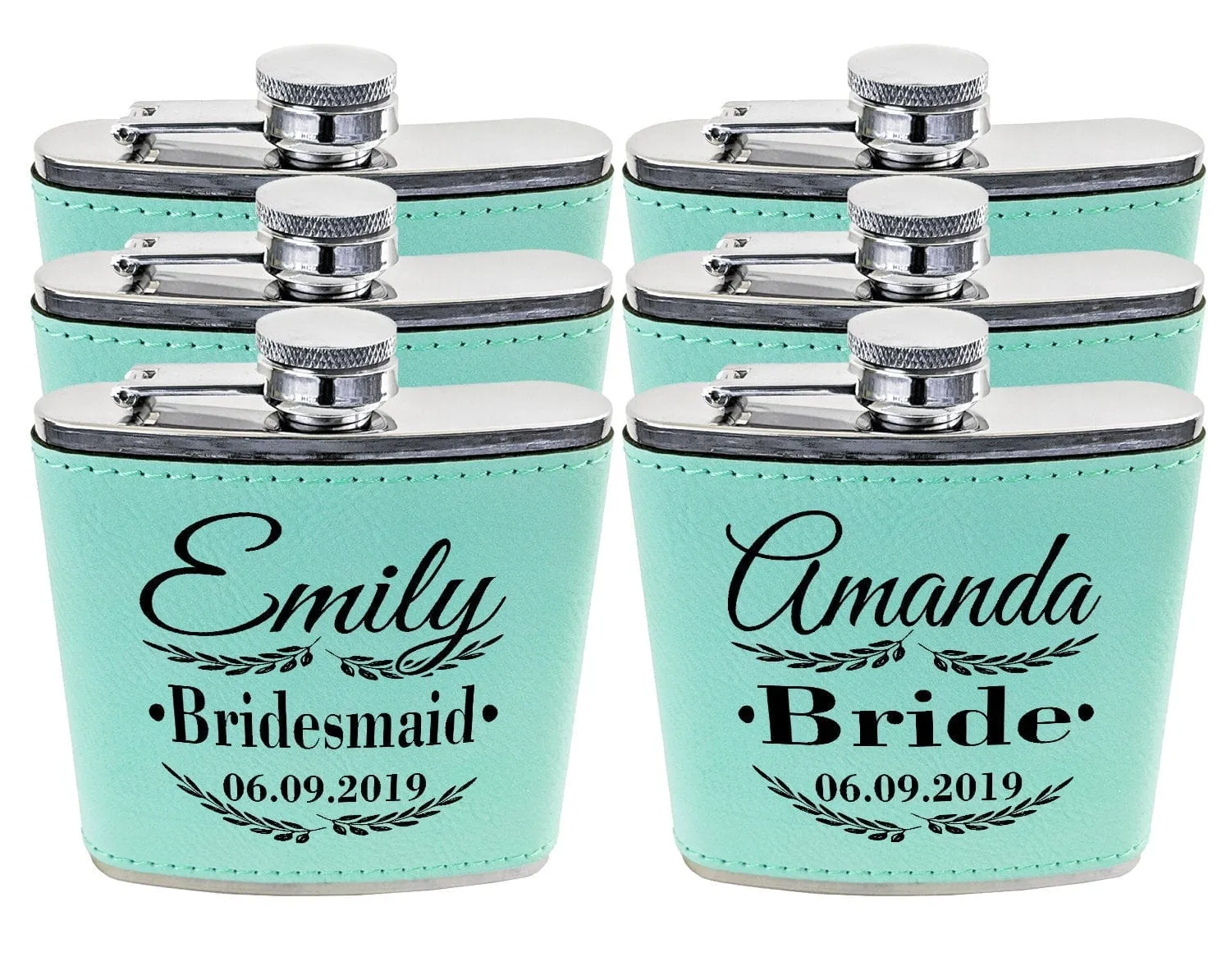 Unique Engraved Black Flasks Personalized Womens Gift 21st Birthday Favors Girls Trip Present Wedding Party Bridesmaids Thank You Gifts