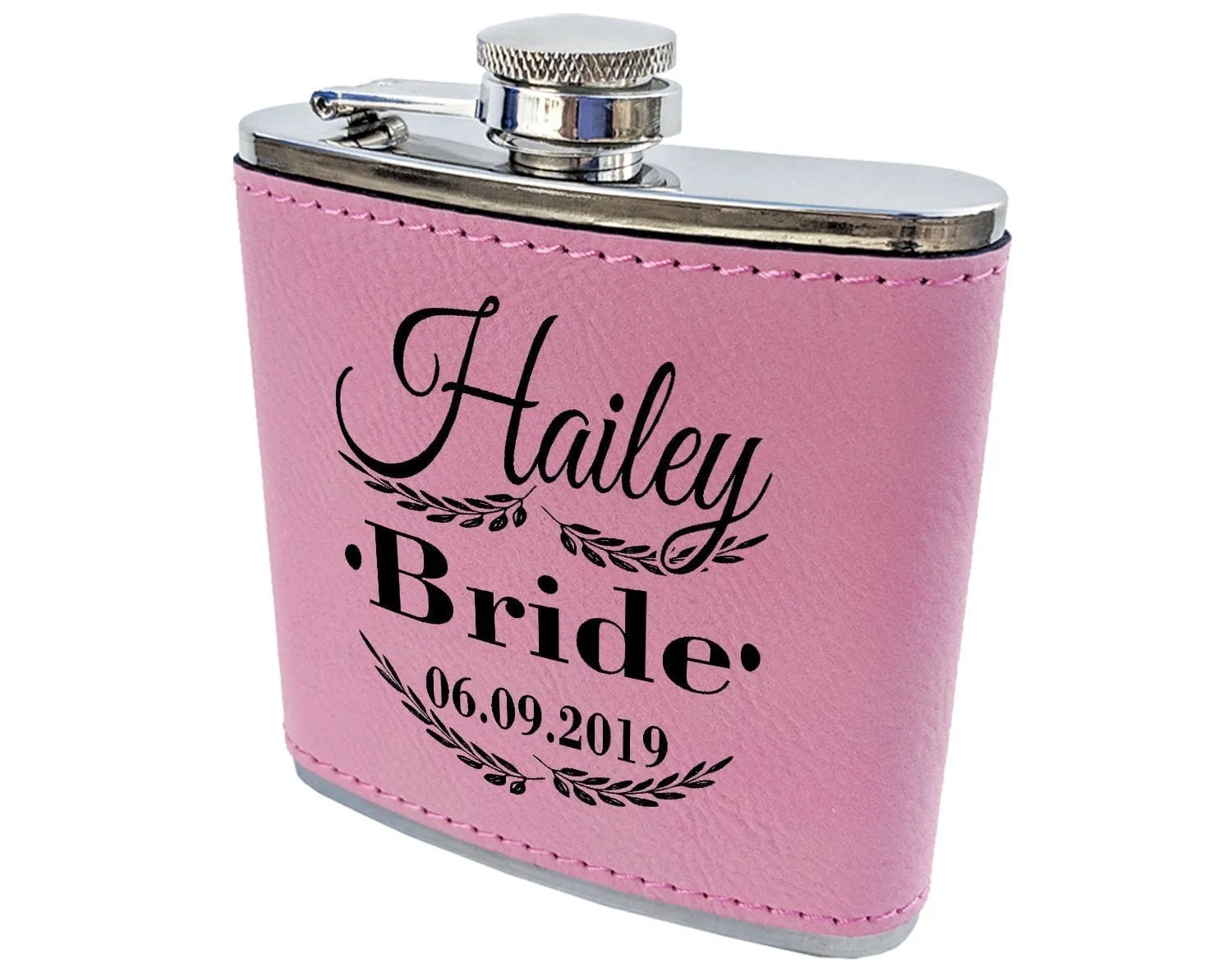 Unique Engraved Black Flasks Personalized Womens Gift 21st Birthday Favors Girls Trip Present Wedding Party Bridesmaids Thank You Gifts