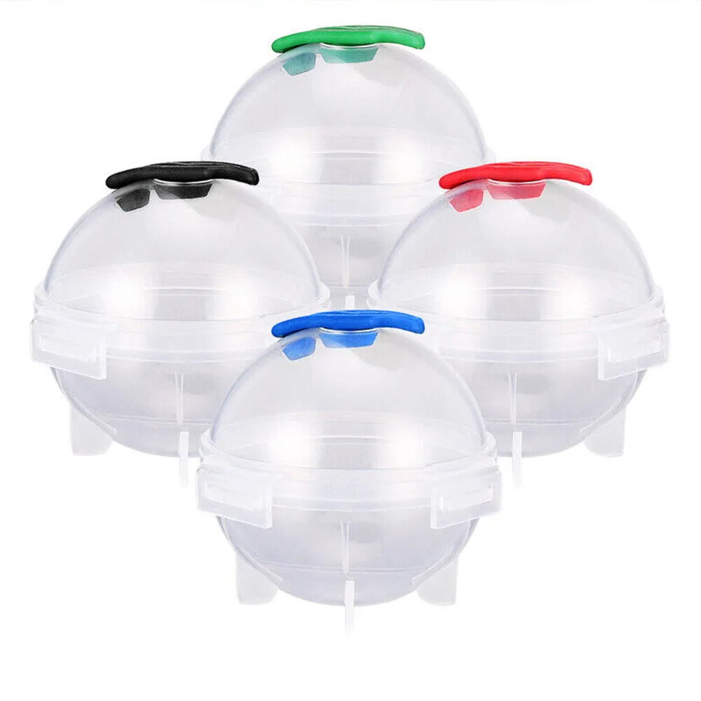 US 4-8 Pc 2'' Ice Ball Maker Mold Round Tray Silicone Sphere Whiskey Cocktails