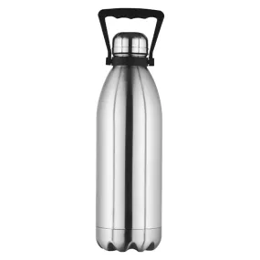 USHA SHRIRAM Insulated Stainless Steel Water Bottle | Water Bottle for Home, Office & Kids | Hot for 18 Hours, Cold for 24 Hours | Rust-free & Leak-Proof (2L, Pack of 1)