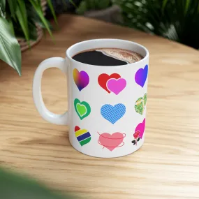 Valentine's Day Mug, Lover Coffee Mug, Valentines Day Gift, Colorful Heart Shape Mug, Valentines Gift for Her, Gift for girlfriend