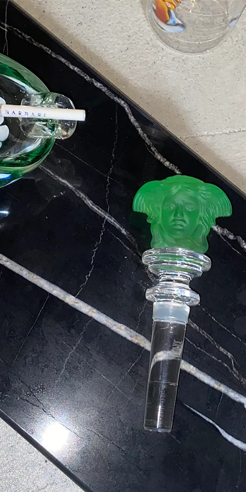 Versace Medusa Bottle Stopper Green