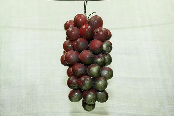 Vintage Czech Grape Clusters, Small Red with Gold Splash