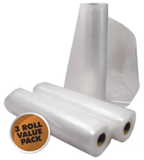 Weston 30-0201-W Vacuum Seal Bag Roll, Plastic, Clear :PK  3: QUANTITY: 1