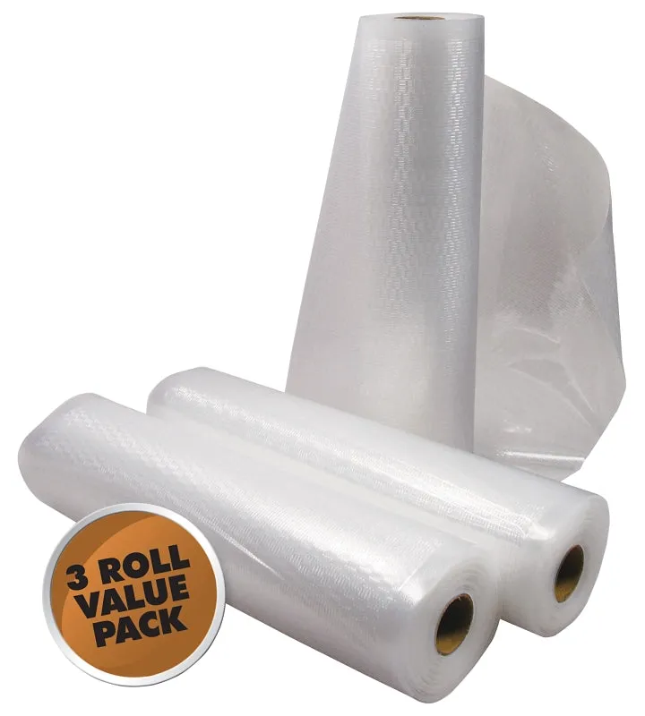 Weston 30-0201-W Vacuum Seal Bag Roll, Plastic, Clear :PK  3: QUANTITY: 1