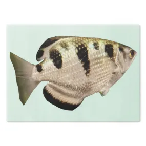 White and Black Fish Cutting Board