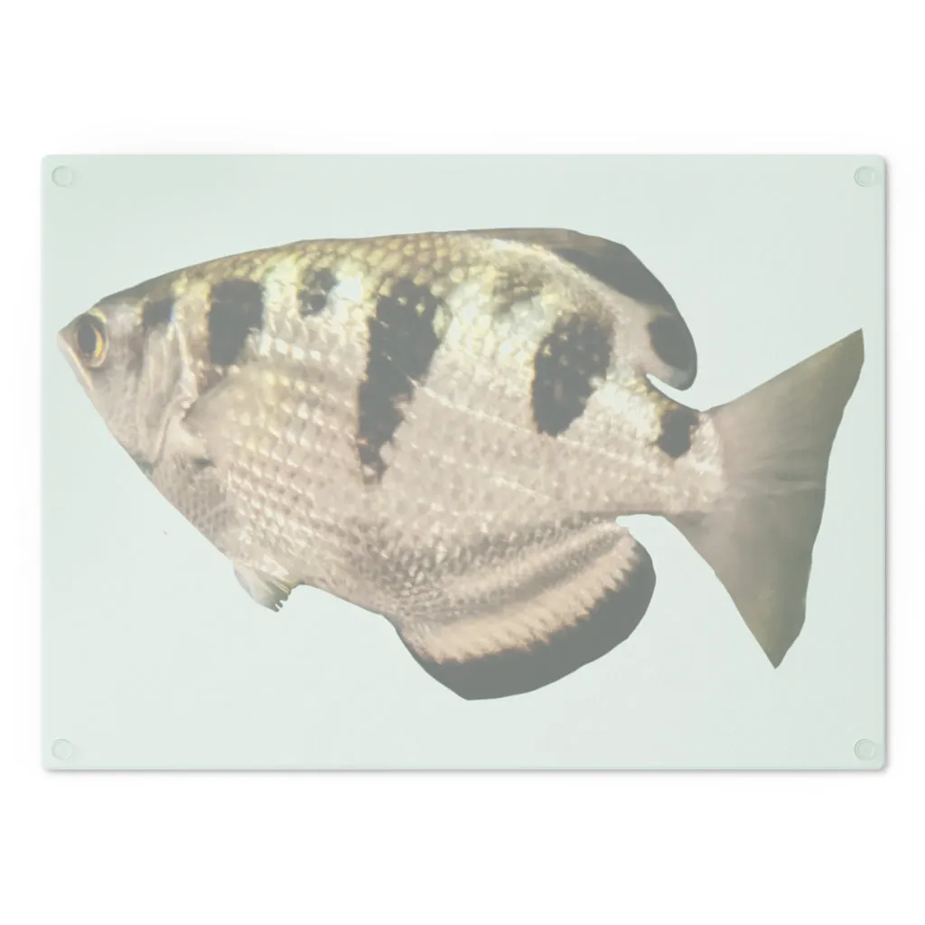 White and Black Fish Cutting Board