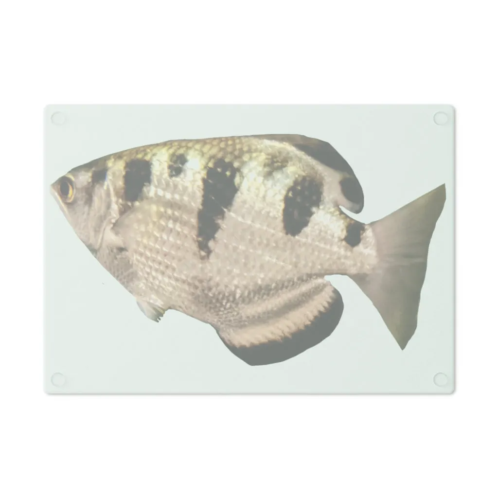 White and Black Fish Cutting Board