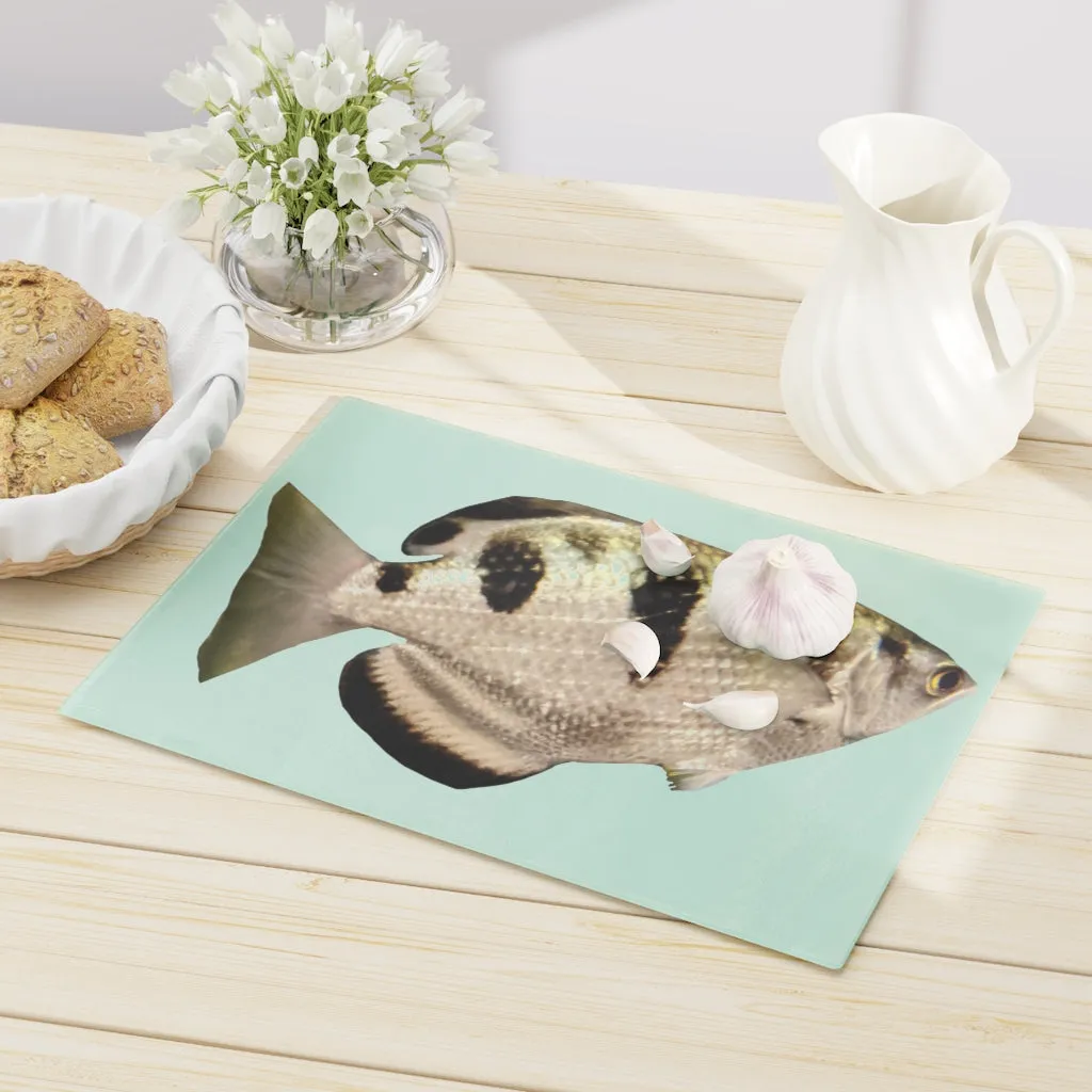 White and Black Fish Cutting Board