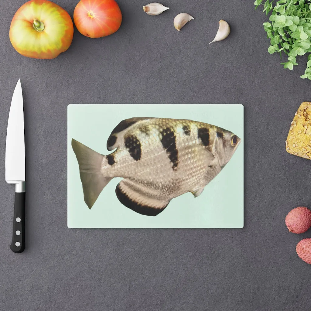 White and Black Fish Cutting Board