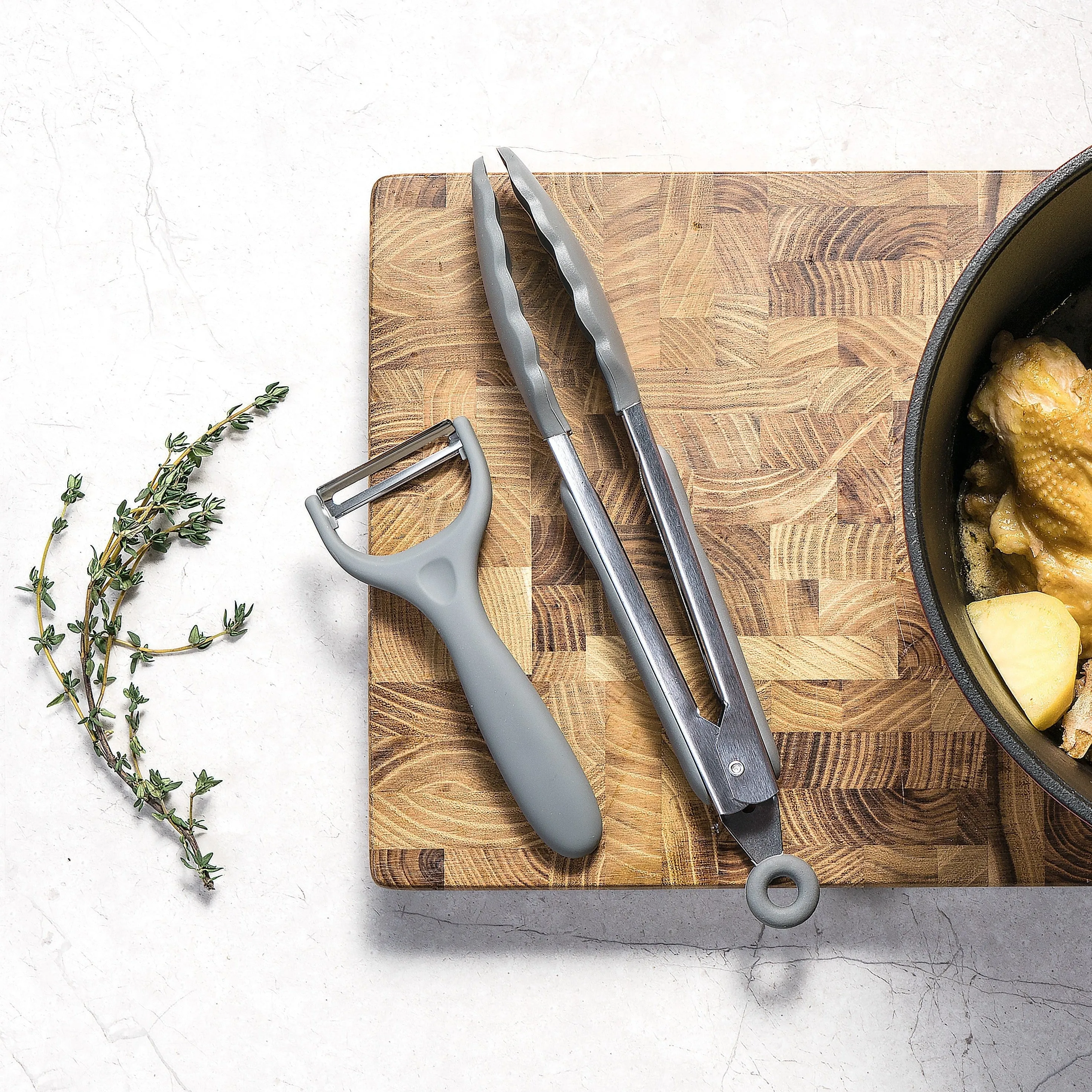 Wood Cutting Board End Grain Chopping Butcher Block for Kitchen