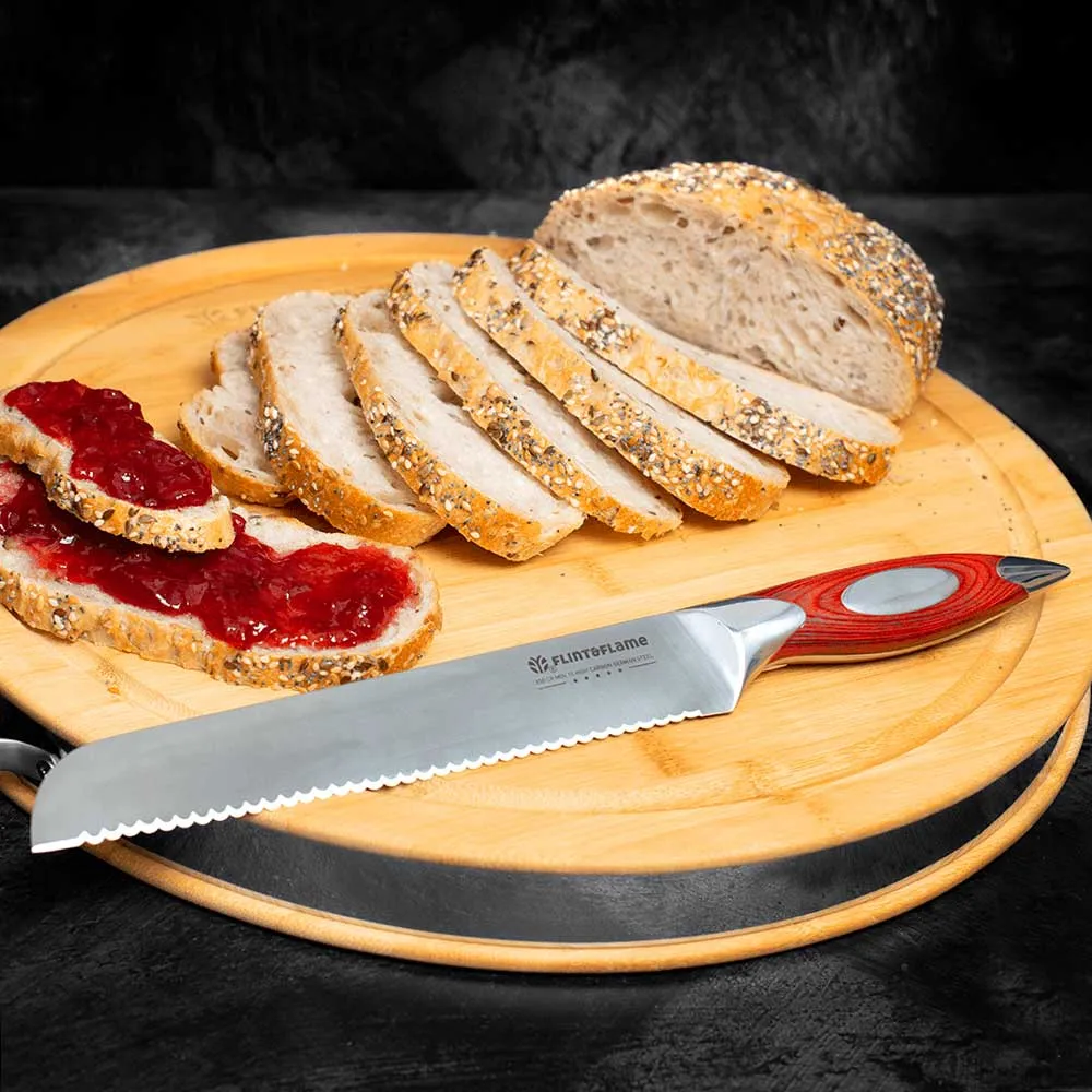 Wooden Chopping Board 16" Round Bamboo by Flint and Flame