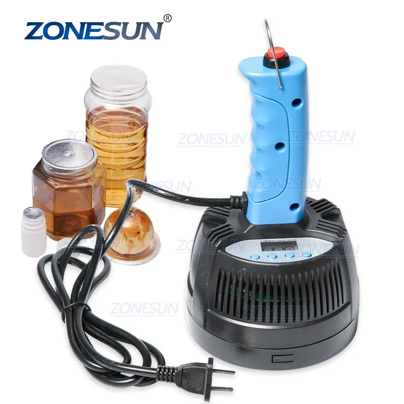 ZONESUN 20-100mm Hand Held Electromagnetic Induction Sealer Honey Plastic Glass Bottle Cap Tin Aluminum Foil Sealing Machine