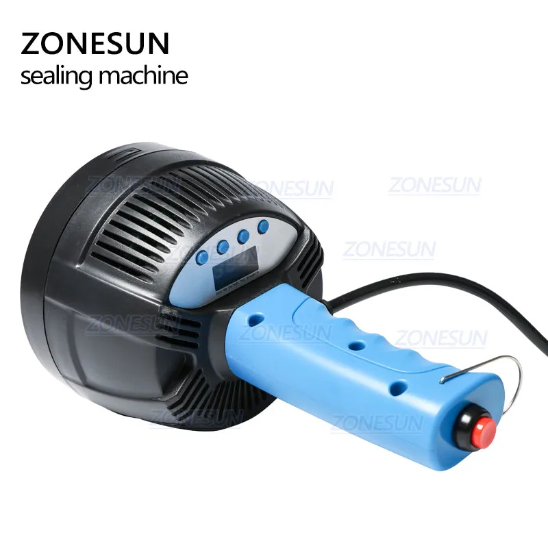 ZONESUN 20-100mm Hand Held Electromagnetic Induction Sealer Honey Plastic Glass Bottle Cap Tin Aluminum Foil Sealing Machine