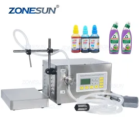 ZONESUN ZS-MP251W Magnetic Pump Beverage Juice Essential Oil Ink Liquid Bottle Filling Weighing Machine