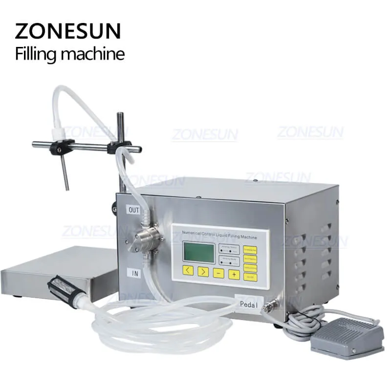 ZONESUN ZS-MP251W Magnetic Pump Beverage Juice Essential Oil Ink Liquid Bottle Filling Weighing Machine